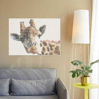 Pixelart - Klebeposter 'Giraffe'