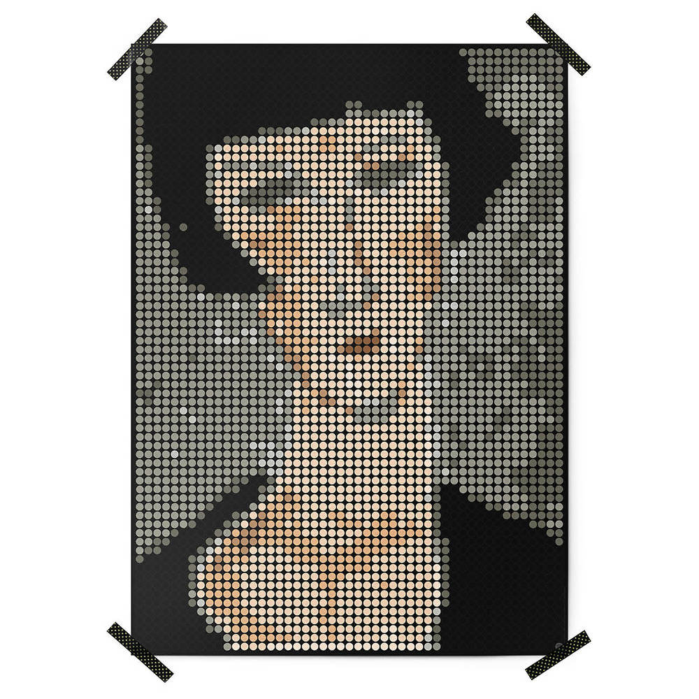 Pixelart - Klebeposter 'Modigliani'