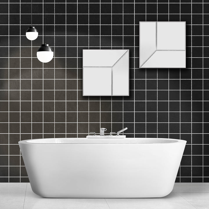 Mosaic Spiegel quadratisch über Badewanne
