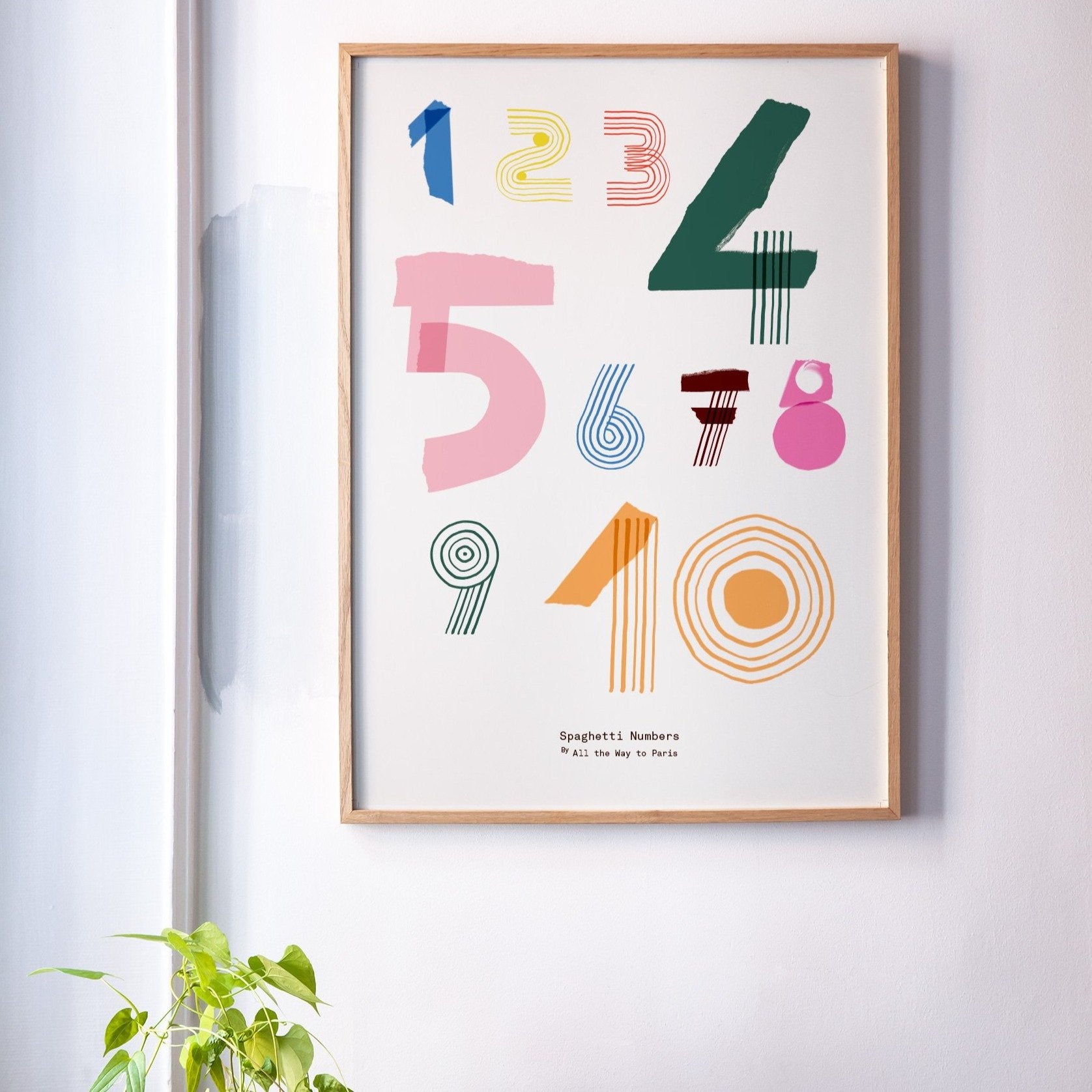 Poster 'Spaghetti Numbers'