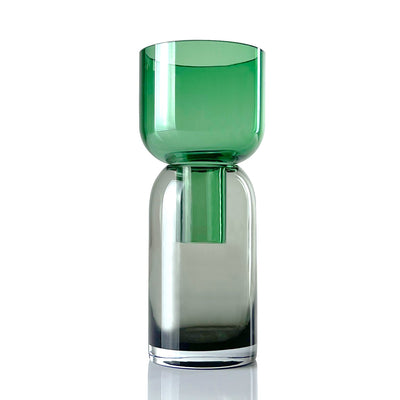 Kleine Vase Flip grün/grau