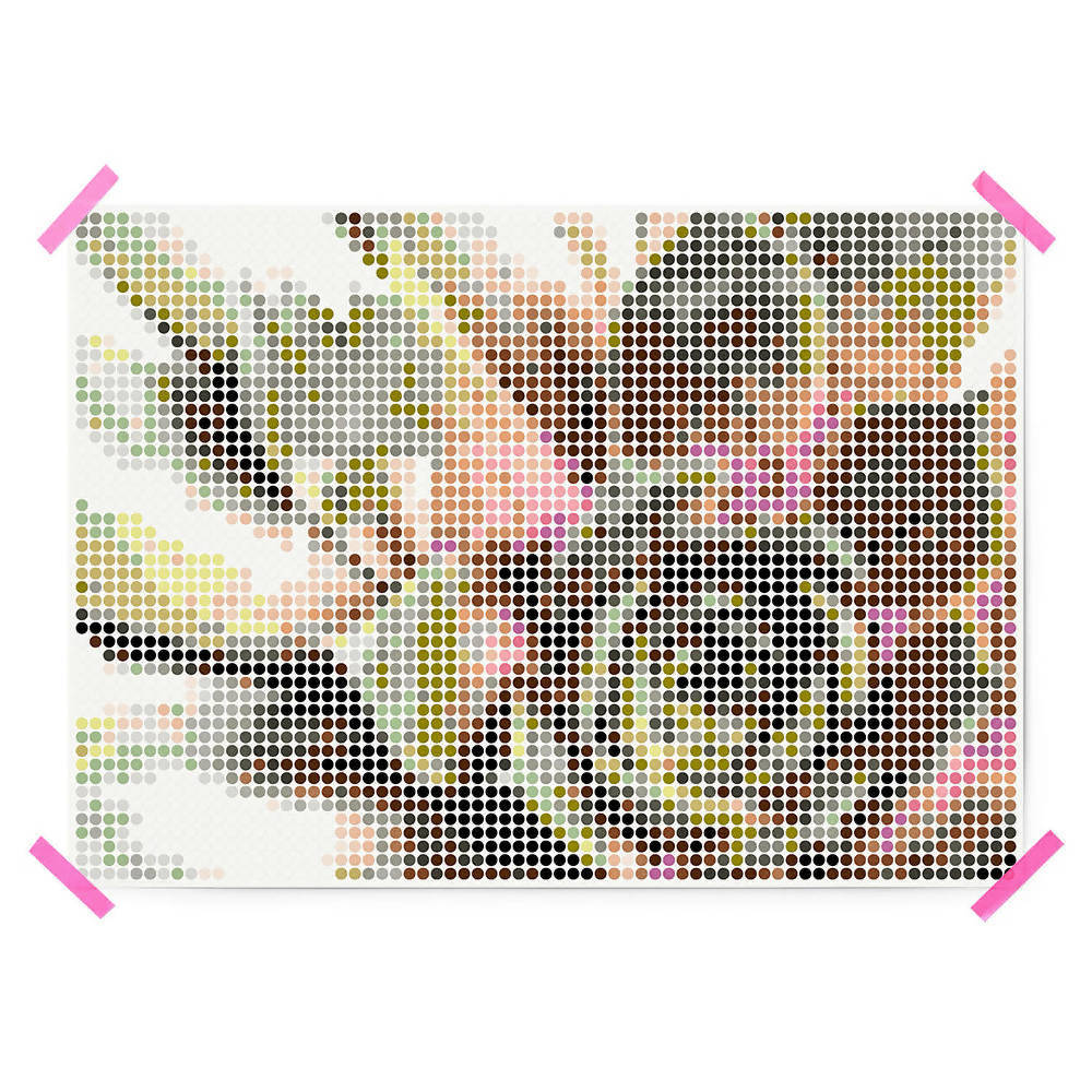 Pixelart - Klebeposter 'Succulente'