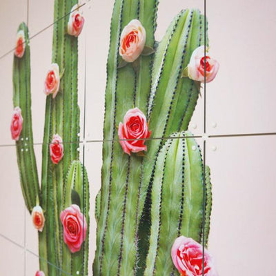 Wanddekoration 'Cactus Balloons & Roses'