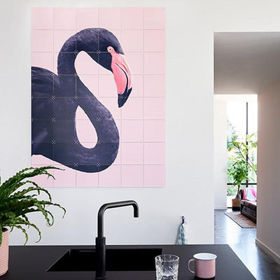 Wanddekoration 'Black Flamingo'