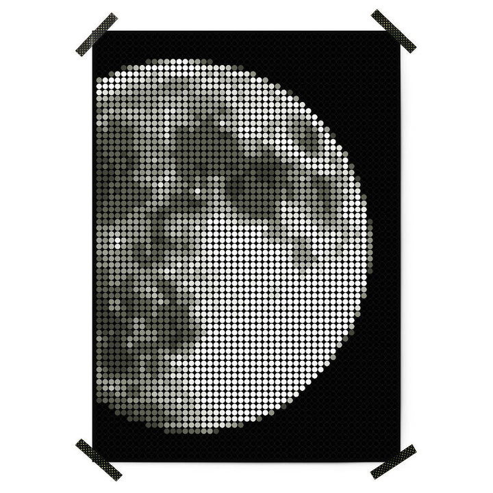 Pixelart - Klebeposter 'Moon'